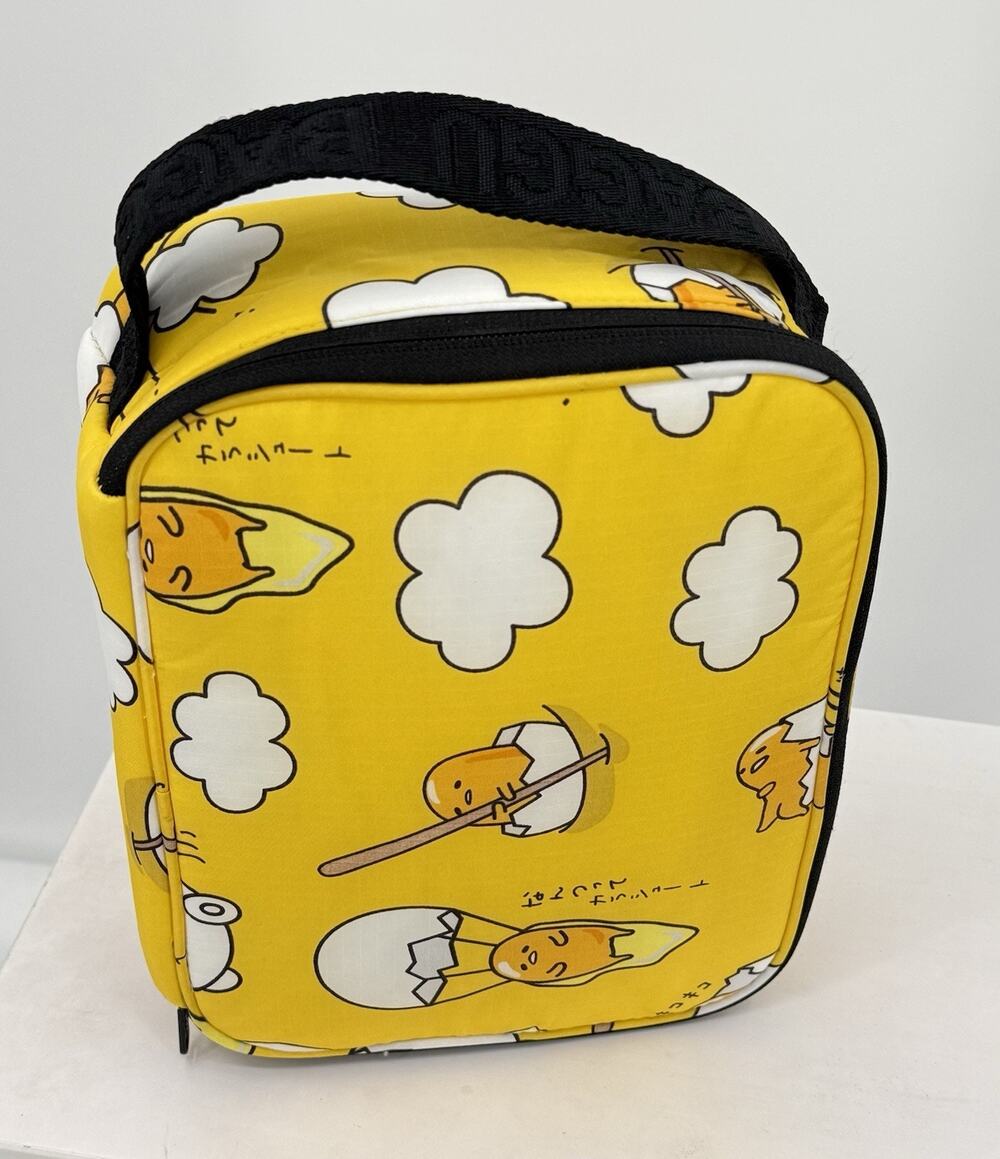 Baggu x Sanrio GUDETAMA LUNCH BOX — Insulated Recycled Nylon Zip Bag 10x8x4